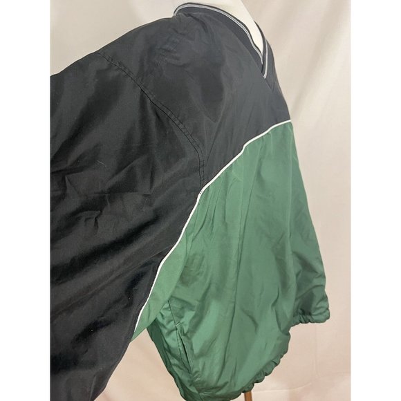 Mizuno Men's Athletic Pullover  Large V Neck Green  With Toggle Waist Lined - Picture 6 of 16